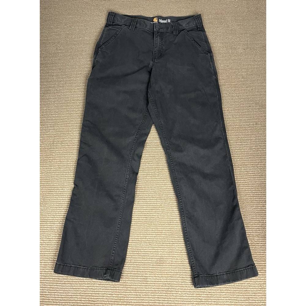 Carhartt Men's 30"x30" Relaxed Fit Gray Chino Pants Stretch Pockets